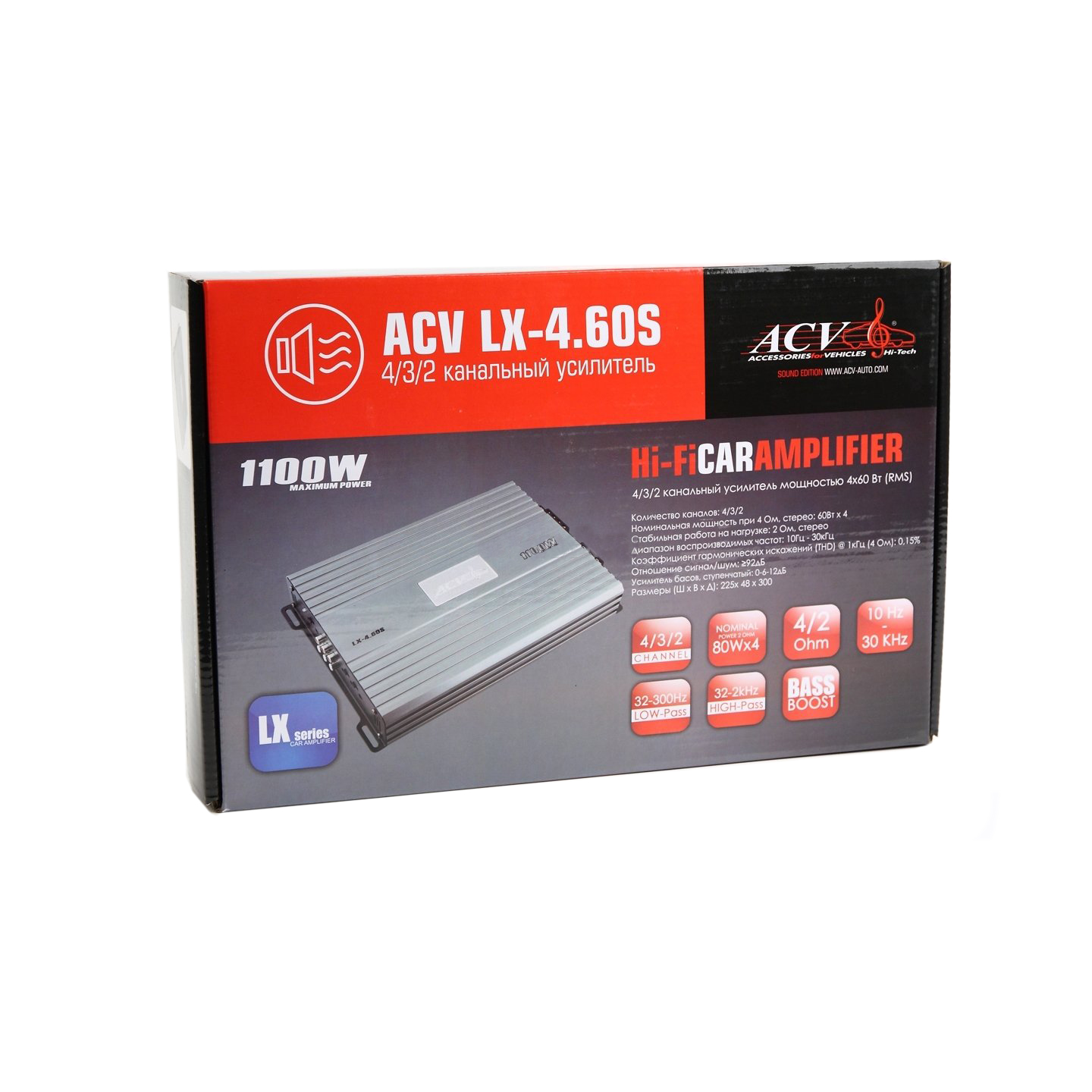 Четырёхканальные усилители ACV LX-4.60S 