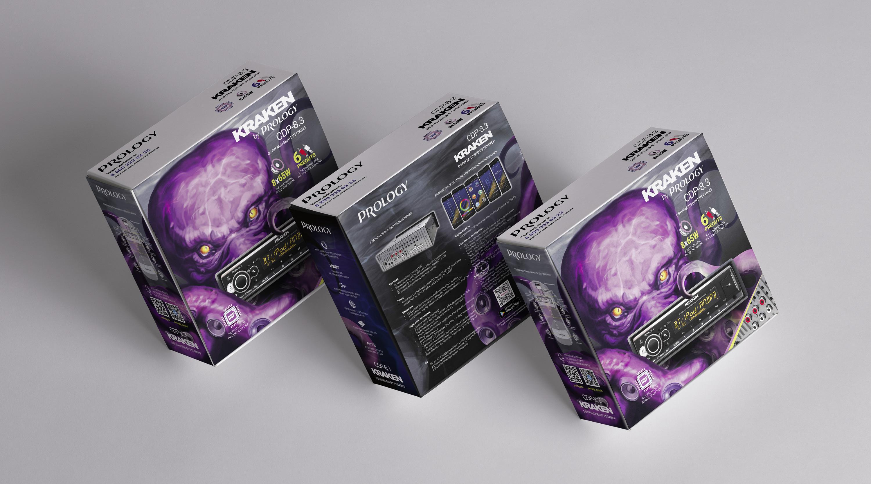 1-DIN USB/SD-ресиверы (без CD) Prology CDP-8.3 KRAKEN 