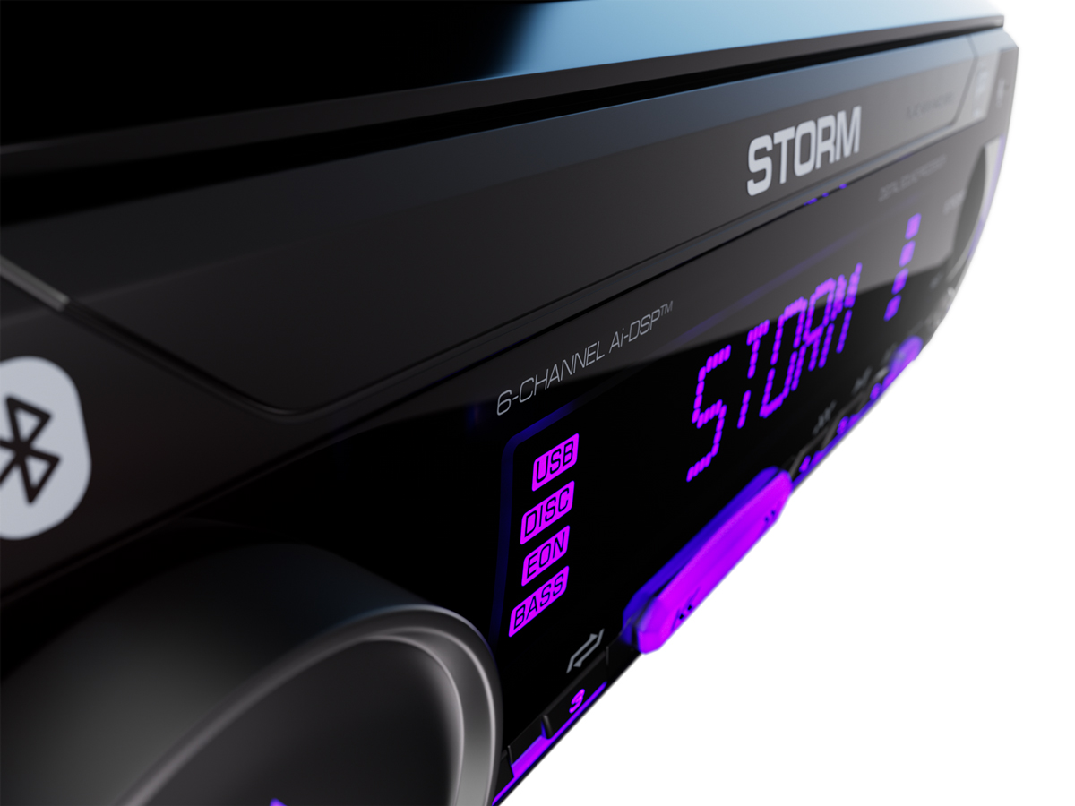 1-DIN USB/SD-ресиверы (без CD) AurA STORM-678DSP 