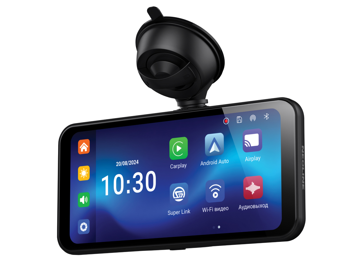 Видеорегистраторы с 2 камерами и более, спортивные камеры: Neoline SmartWay A100