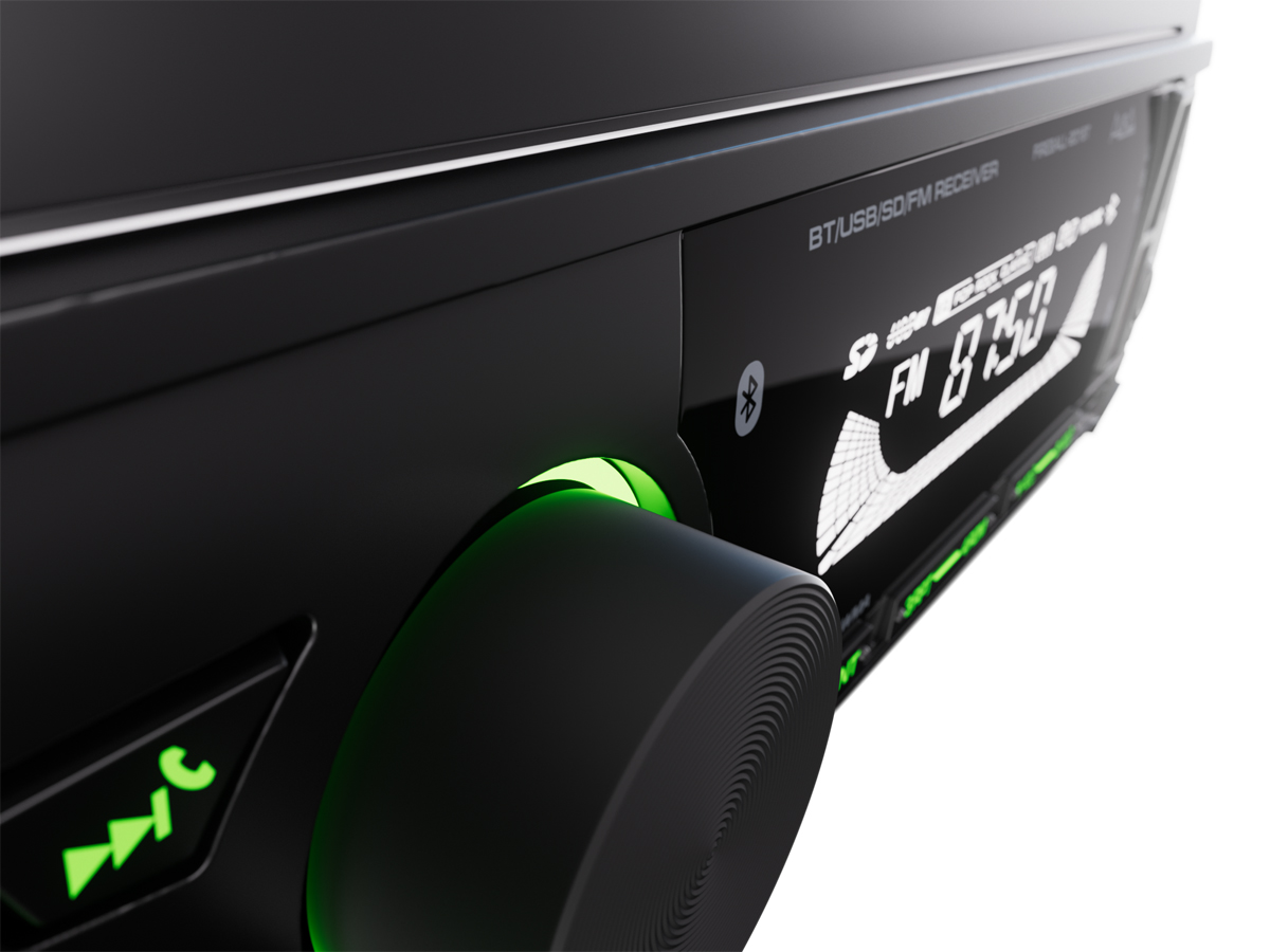 1-DIN USB/SD-ресиверы (без CD) AurA FIREBALL-201BT 