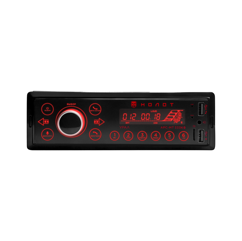 1-DIN USB/SD-ресиверы (без CD) Ural Урал Молот АРС-МТ 333К 