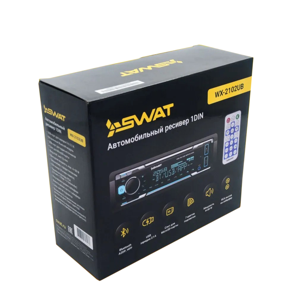 1-DIN USB/SD-ресиверы (без CD) Swat WX-2102UB 