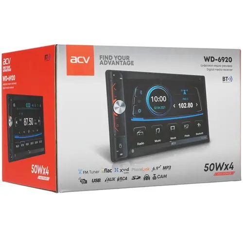 2-DIN Медиа-ресиверы со встроенным ЖК-экраном (без DVD) ACV WD-6920 