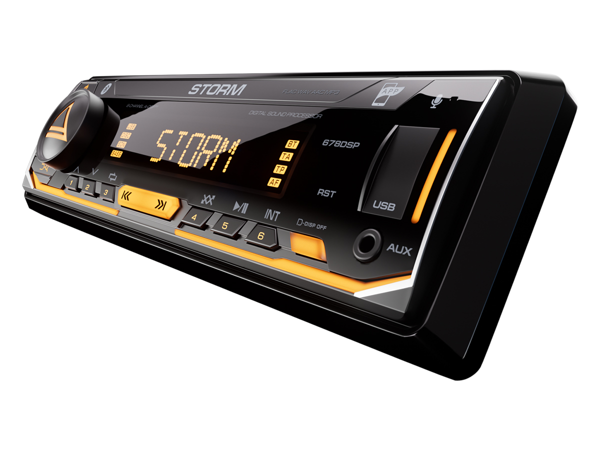 1-DIN USB/SD-ресиверы (без CD) AurA STORM-678DSP 