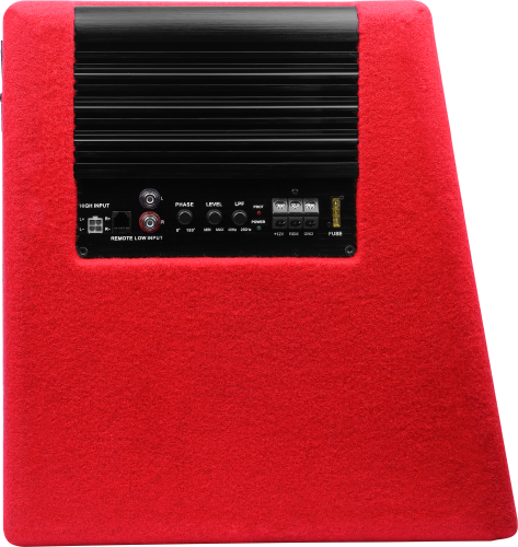 Cабвуферы корпусные активные Ural УРАЛ АС-У12А КРАСНЫЙ 