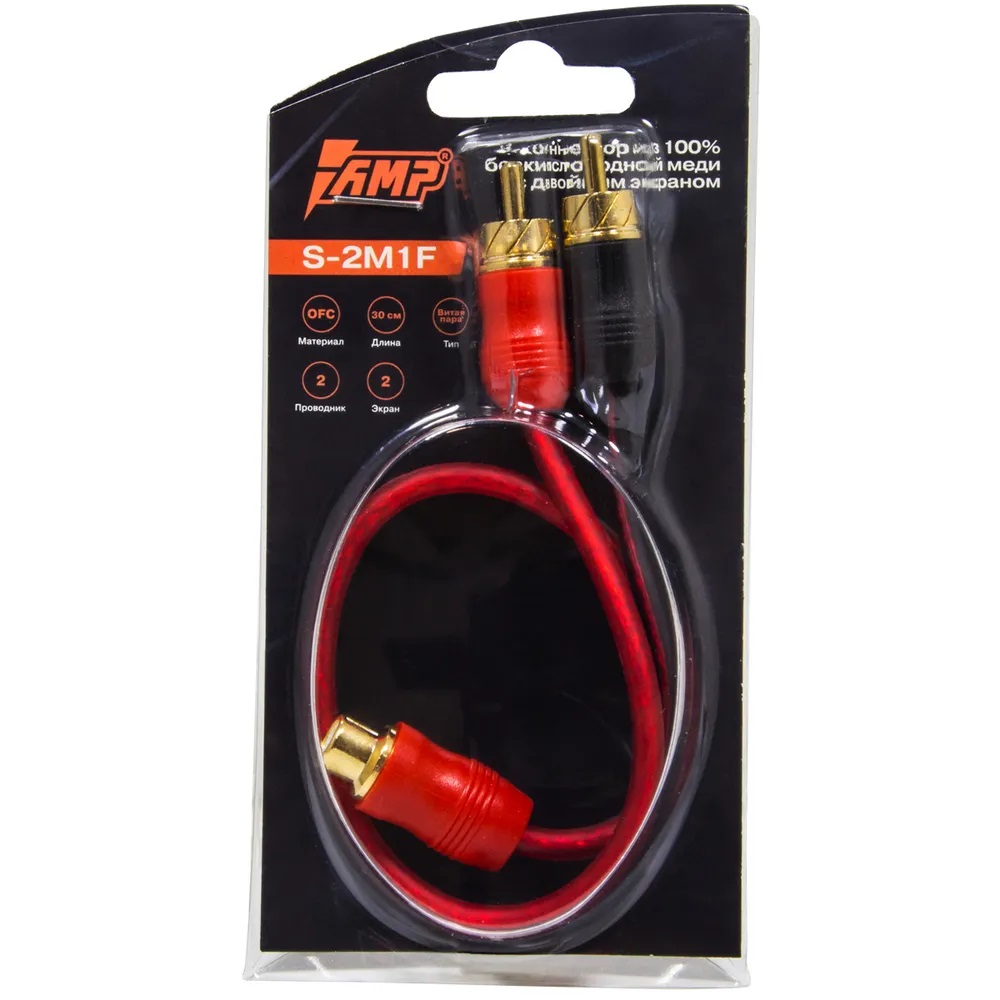 Кабели межблочные (RCA), AUX, HDMI, RCA разъёмы AMP S-2M1F 