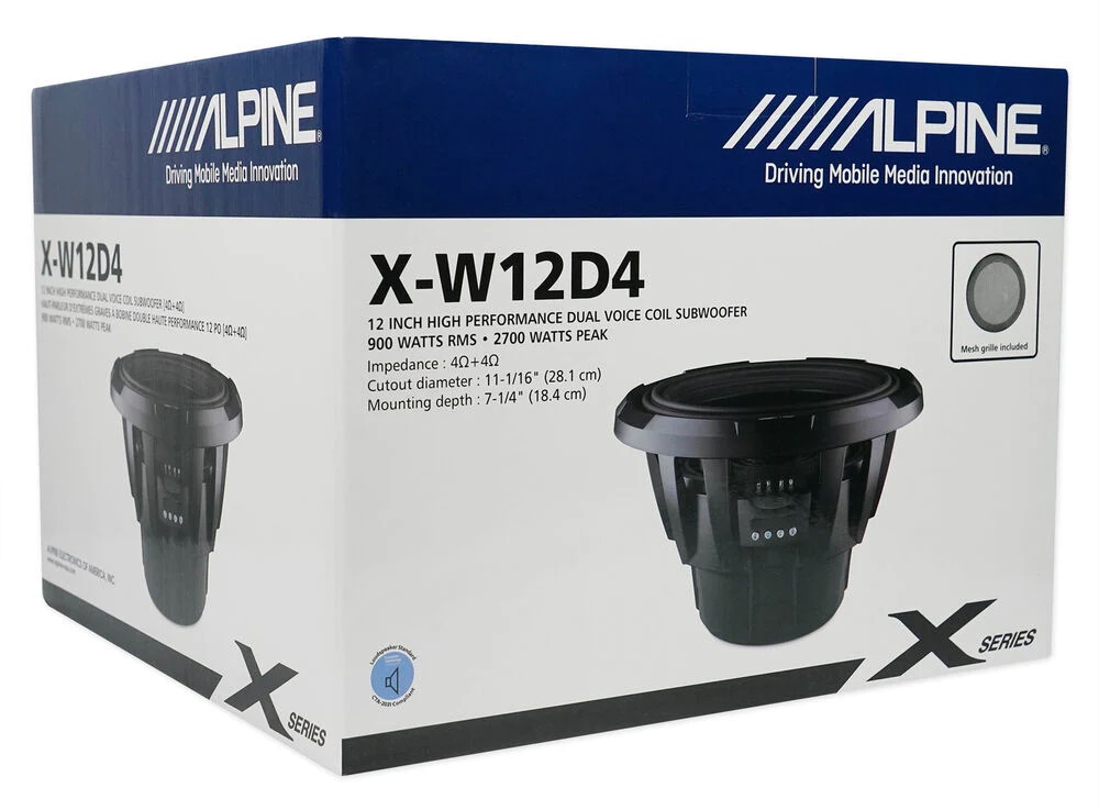Сабвуферные динамики Alpine X-W12D4 