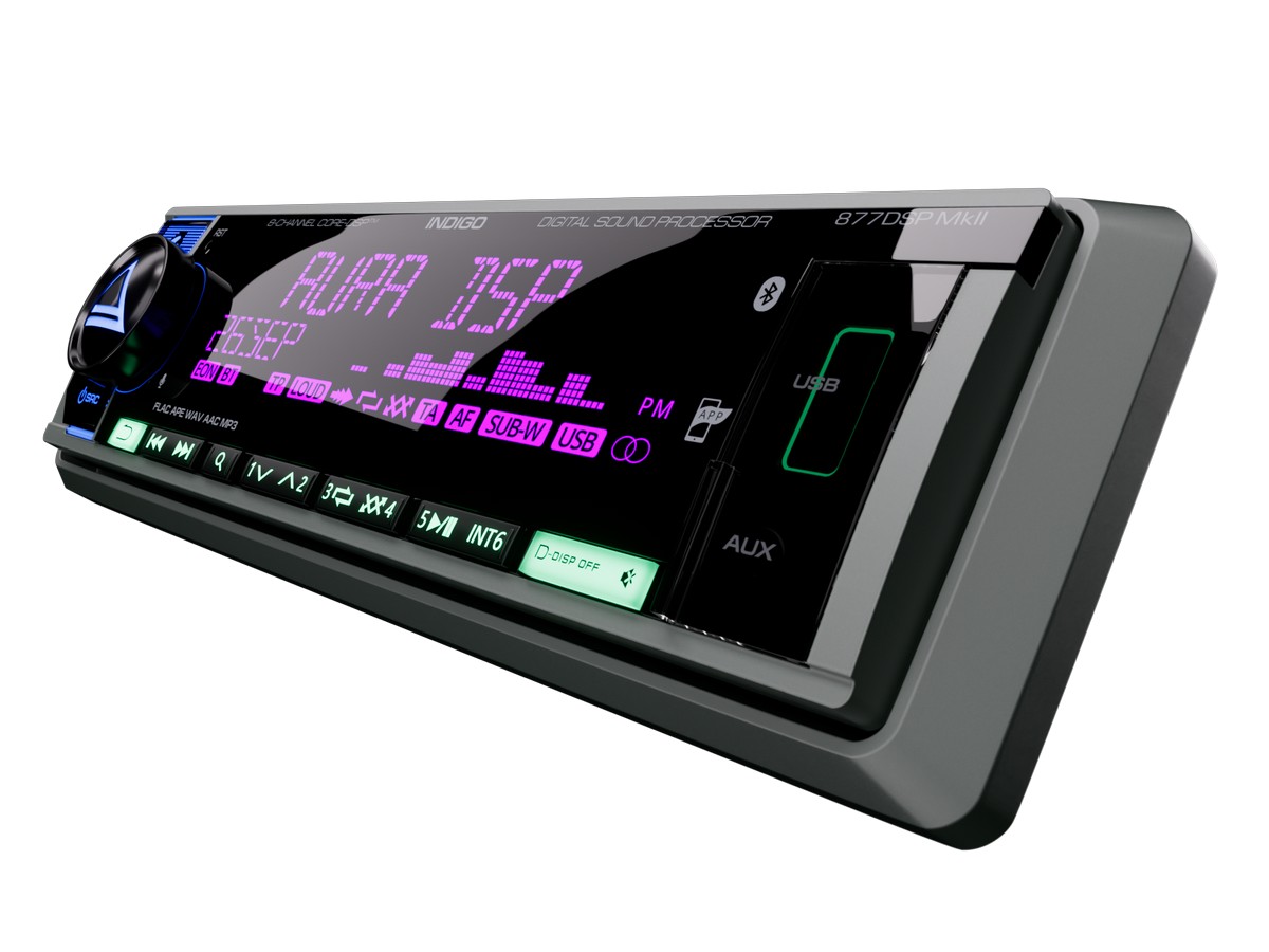 1-DIN USB/SD-ресиверы (без CD) AurA INDIGO-877DSP MkII 