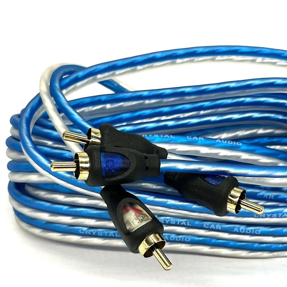 Кабели межблочные (RCA), AUX, HDMI, RCA разъёмы Crystal Car Audio BASE 2RCA-5 