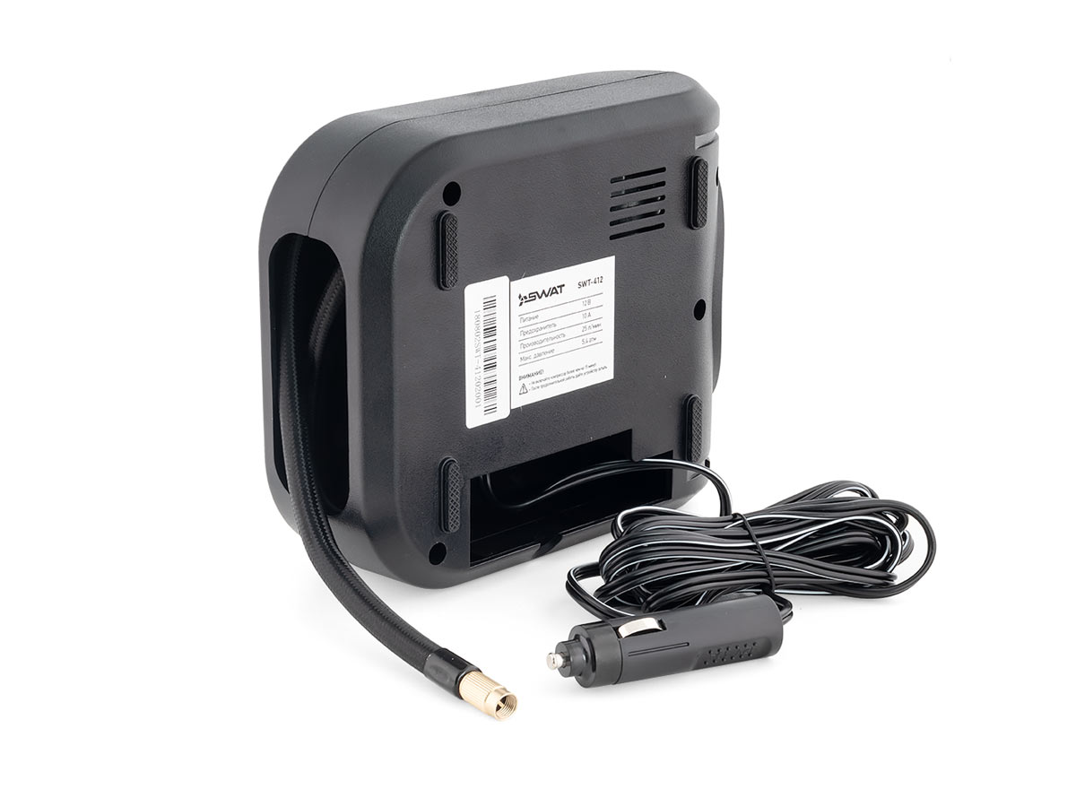 Автомобильные, велосипедные компрессоры.Помпы, насосы. Манометры Swat SWT-412