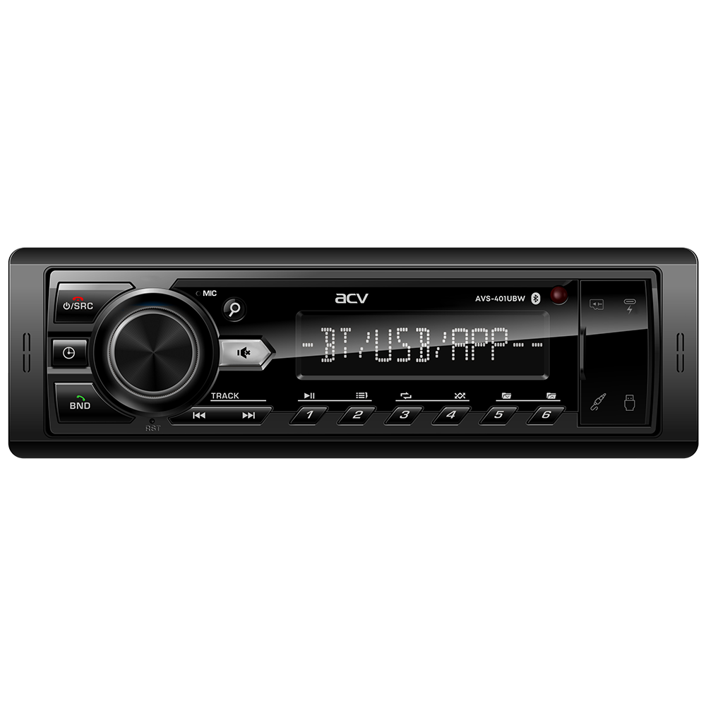 1-DIN USB/SD-ресиверы (без CD) ACV AVS-401UBW 