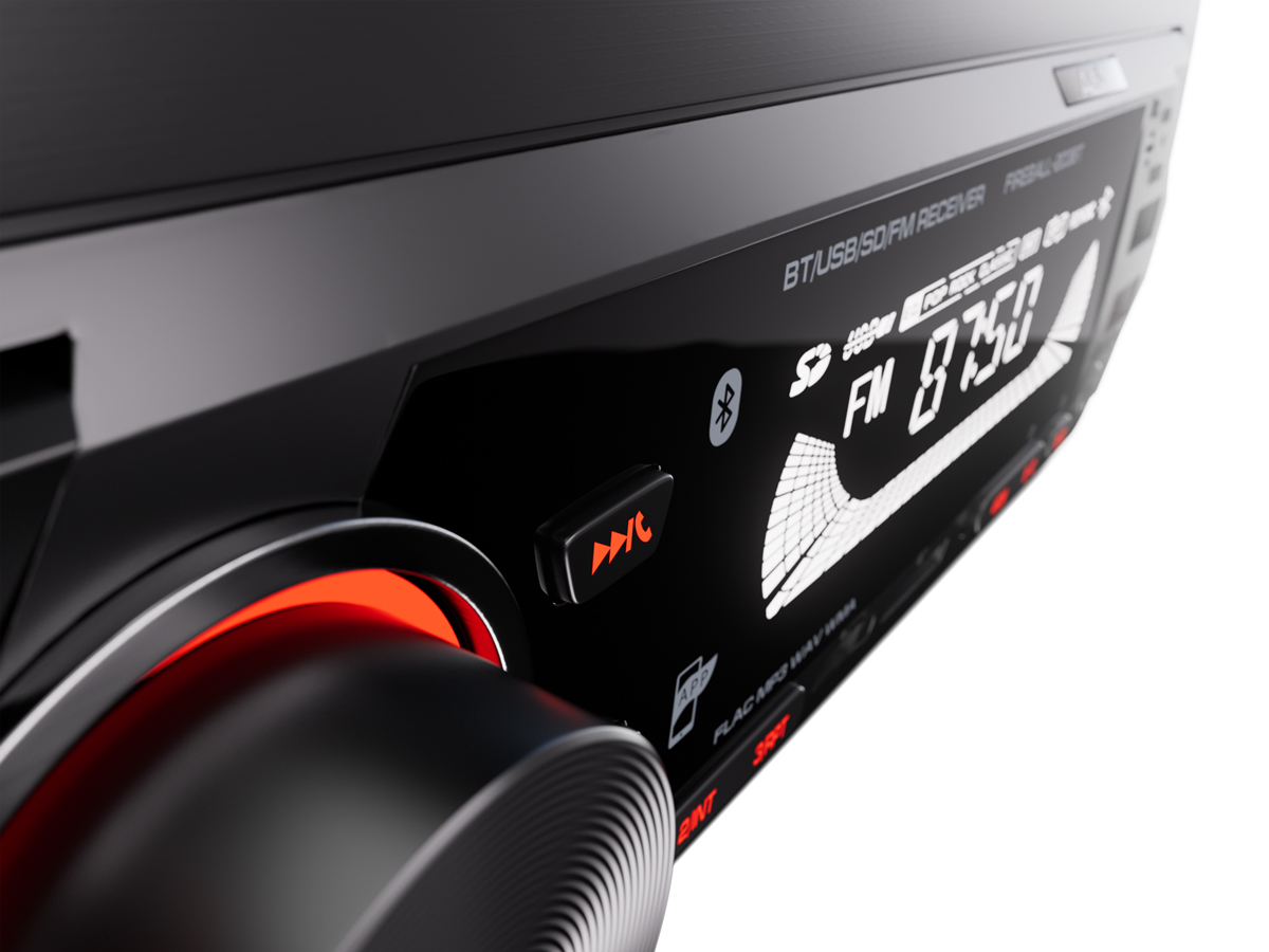 1-DIN USB/SD-ресиверы (без CD) AurA FIREBALL-203BT 