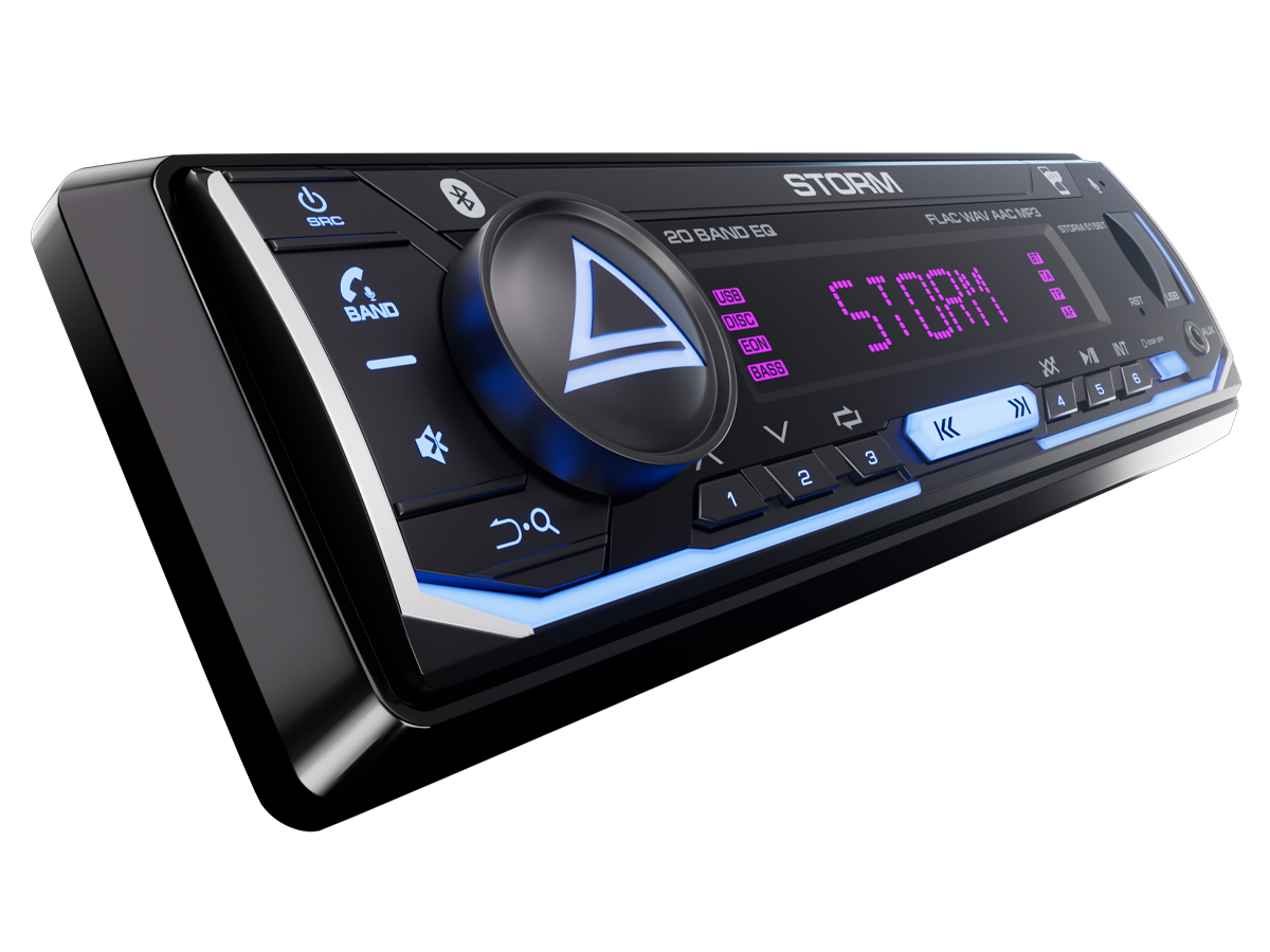 1-DIN USB/SD-ресиверы (без CD) AurA STORM-515BT 
