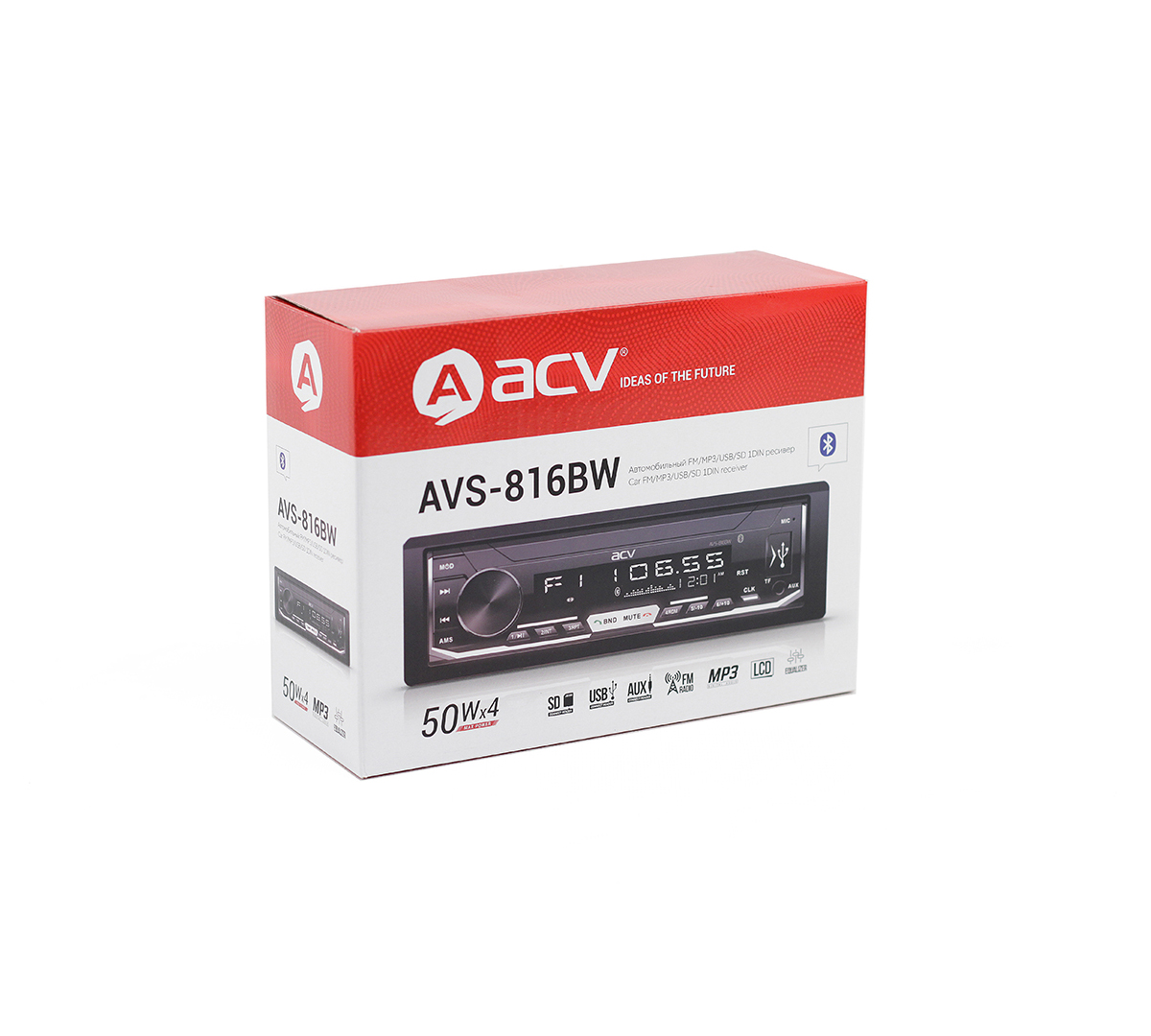 1-DIN USB/SD-ресиверы (без CD) ACV AVS-816BW 