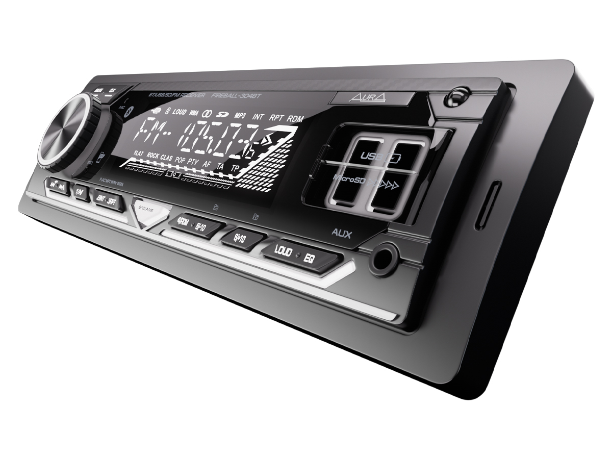 1-DIN USB/SD-ресиверы (без CD) AurA FIREBALL-304BT 