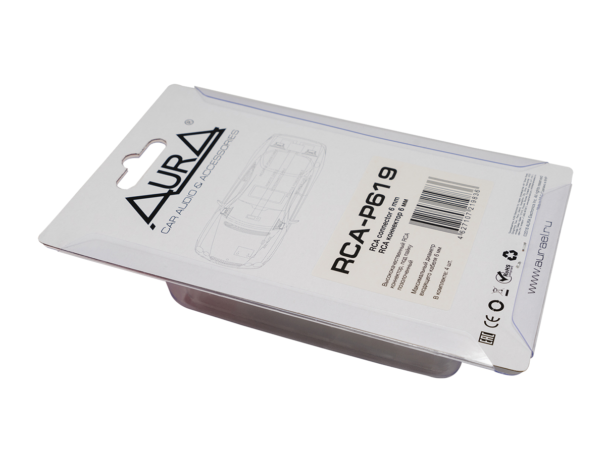 Кабели межблочные (RCA), AUX, HDMI, RCA разъёмы AurA RCA-P619 