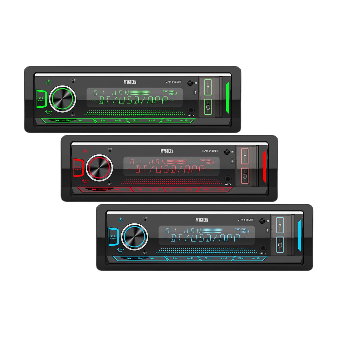 1-DIN USB/SD-ресиверы (без CD) Mystery MAR-866DBT 
