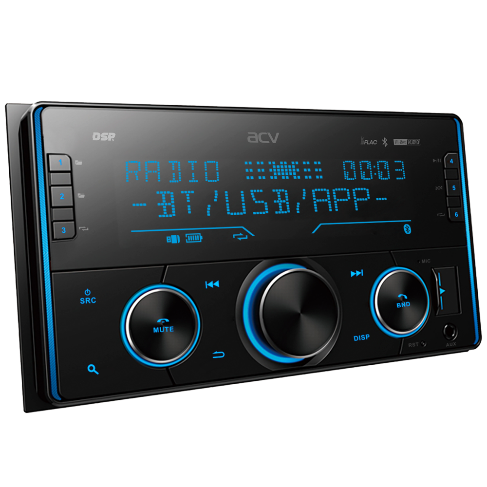 2-DIN DVD/MP3 ресиверы ACV ADX-211BM DSP 