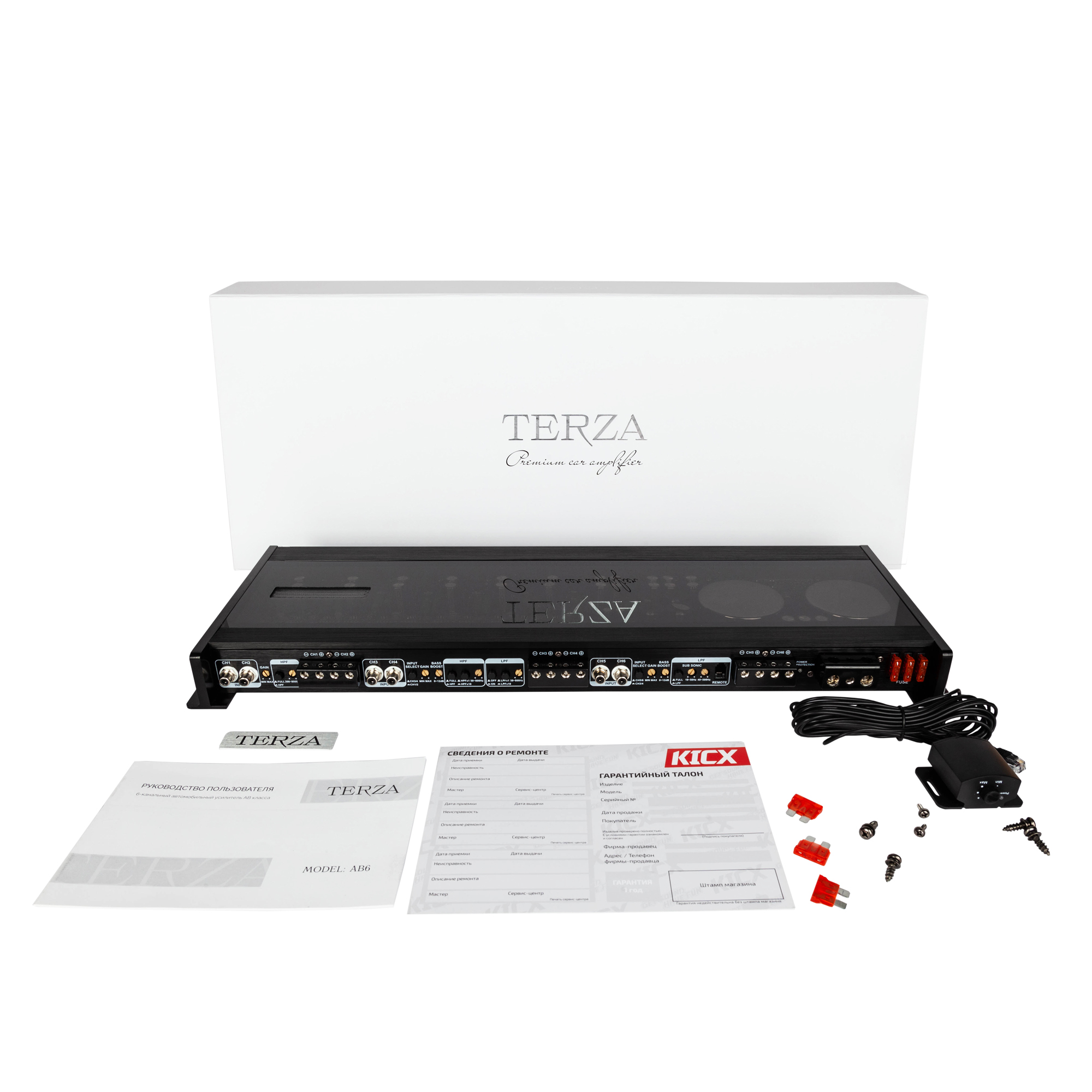 Пяти и более канальные усилители KICX TERZA AB6 