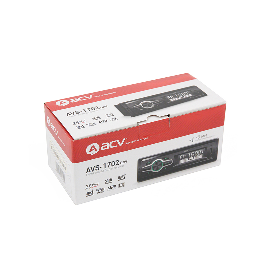 1-DIN USB/SD-ресиверы (без CD) ACV AVS-1702W 