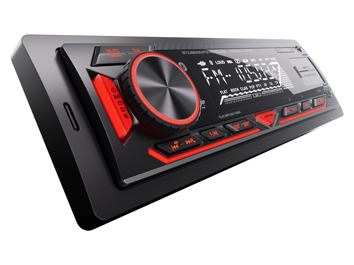 1-DIN USB/SD-ресиверы (без CD) AurA FIREBALL-301BT 