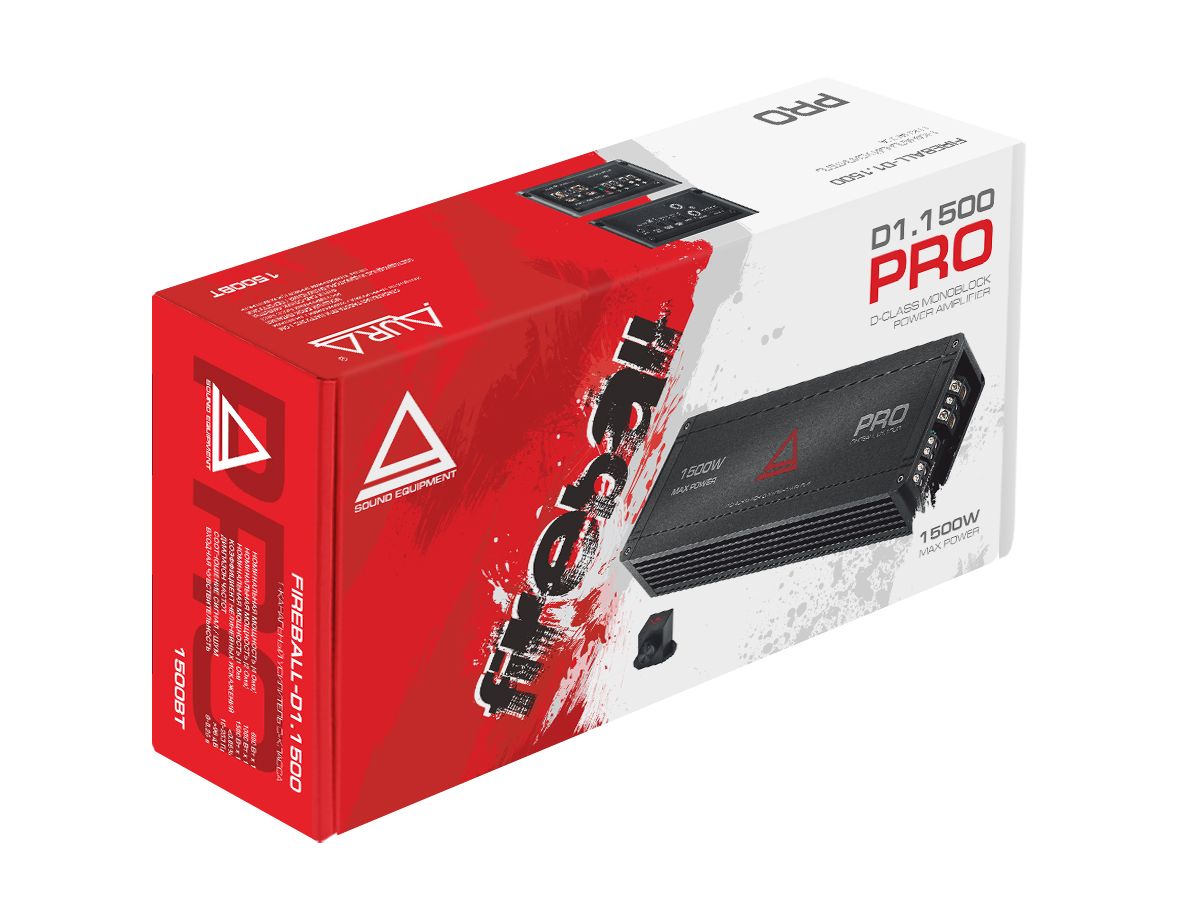 Одноканальные усилители AurA FIREBALL-D1.1500 PRO 