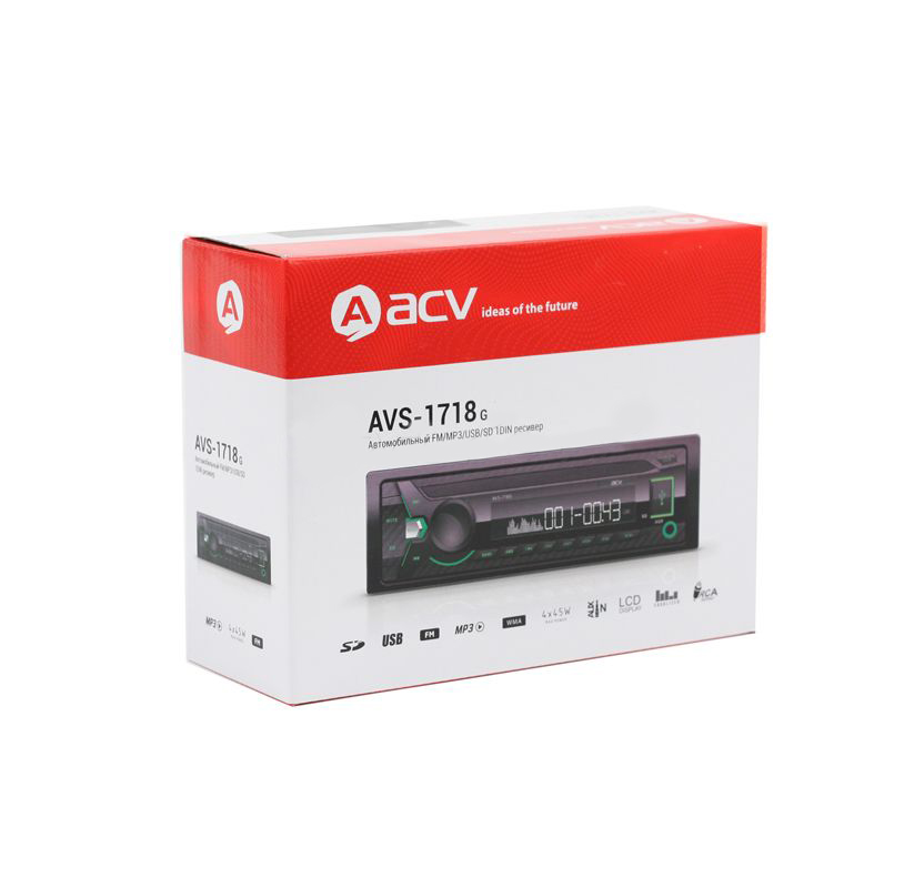1-DIN USB/SD-ресиверы (без CD) ACV AVS-1718G 