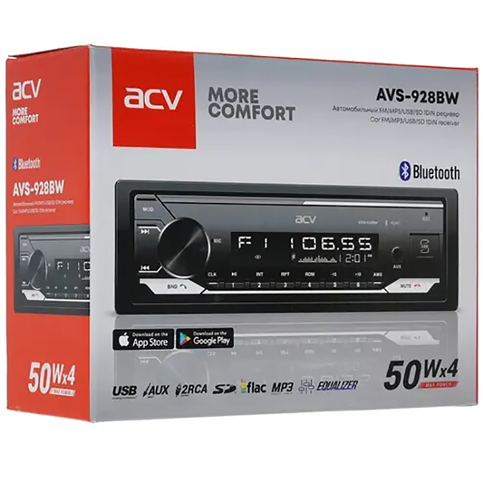 1-DIN USB/SD-ресиверы (без CD) ACV AVS-928BW 