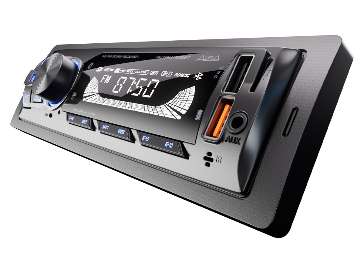1-DIN USB/SD-ресиверы (без CD) AurA FIREBALL-202BT 