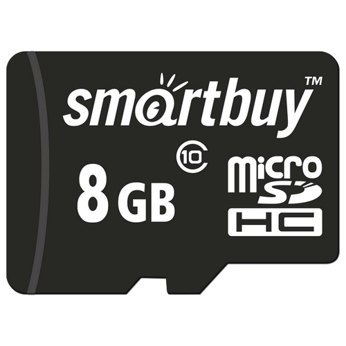 Карты памяти SD Smartbuy MicroSDHC 8Gb Class 10 (с адаптером SD)