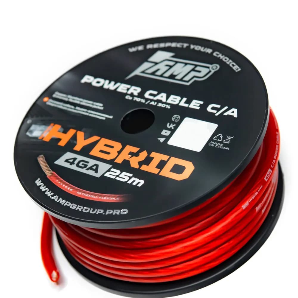Кабели силовые, разъемы. Крепеж для кабеля. AMP HYBRID 4Ga 