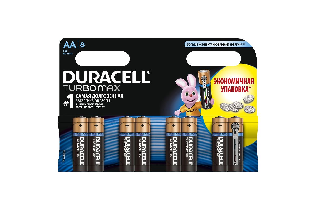 Батарейки Батарейка АА LR6-8BL Duracell Turbo