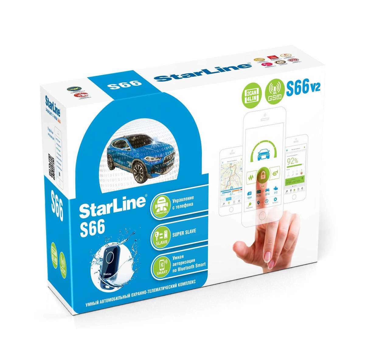 StarLine S66 v2 BT 2CAN+4LIN 2SIM GSM