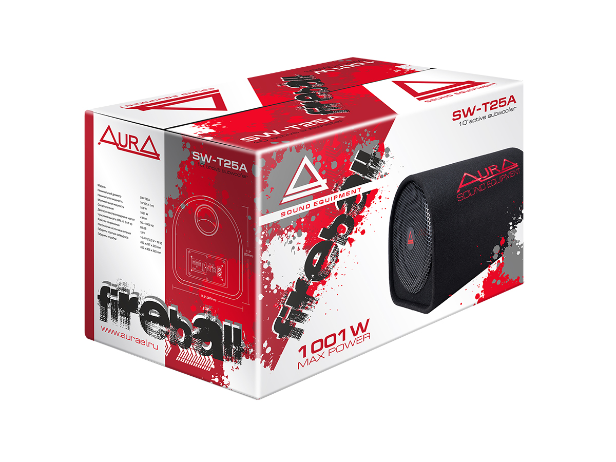 Cабвуферы корпусные активные AurA SW-T25A 