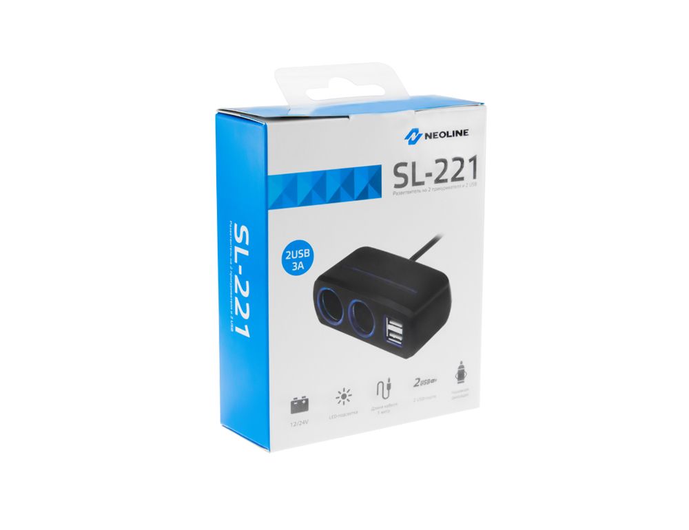 Разветвители для прикуривателей Neoline SL-221