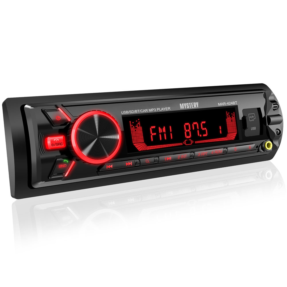 1-DIN USB/SD-ресиверы (без CD) Mystery MAR-424BT 