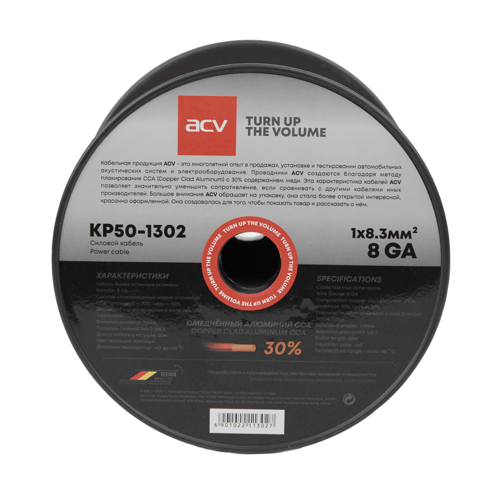 Кабели силовые, разъемы. Крепеж для кабеля. ACV KP50-1302 