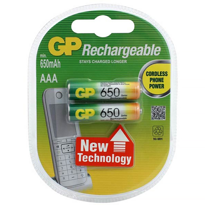 Аккумуляторы. Зарядные устройства GP ААA R03 GP 650mAh