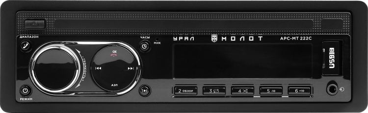 1-DIN USB/SD-ресиверы (без CD) Ural Урал МОЛОТ АРС-МТ 222С 