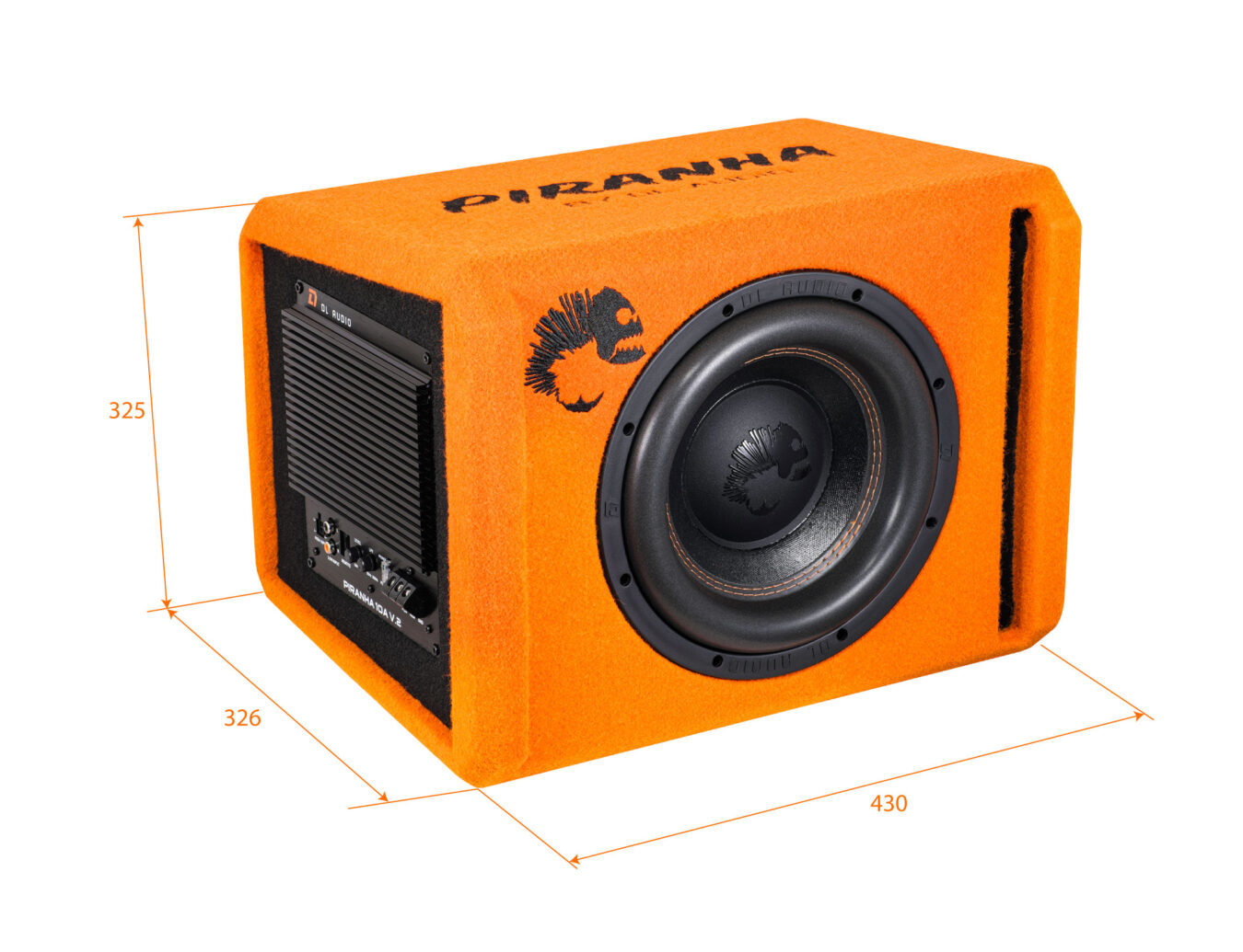 Cабвуферы корпусные активные DL Audio Piranha 10A V3 Orange 