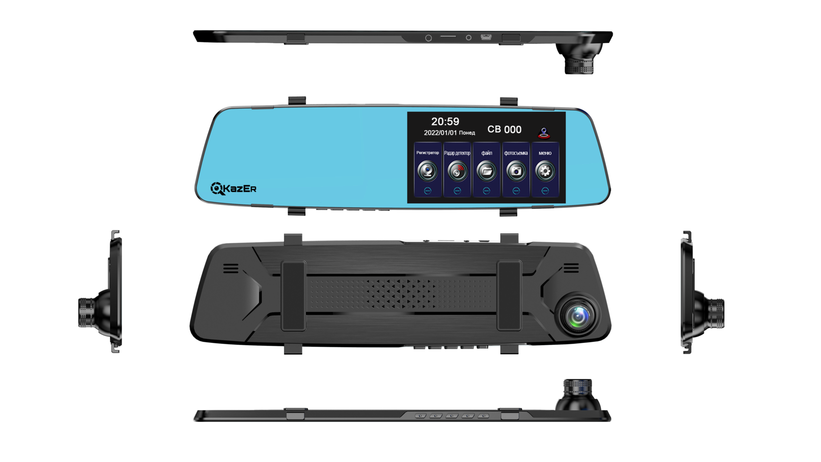 Зеркала с видеорегистраторами KazEr Grand Dual GPS