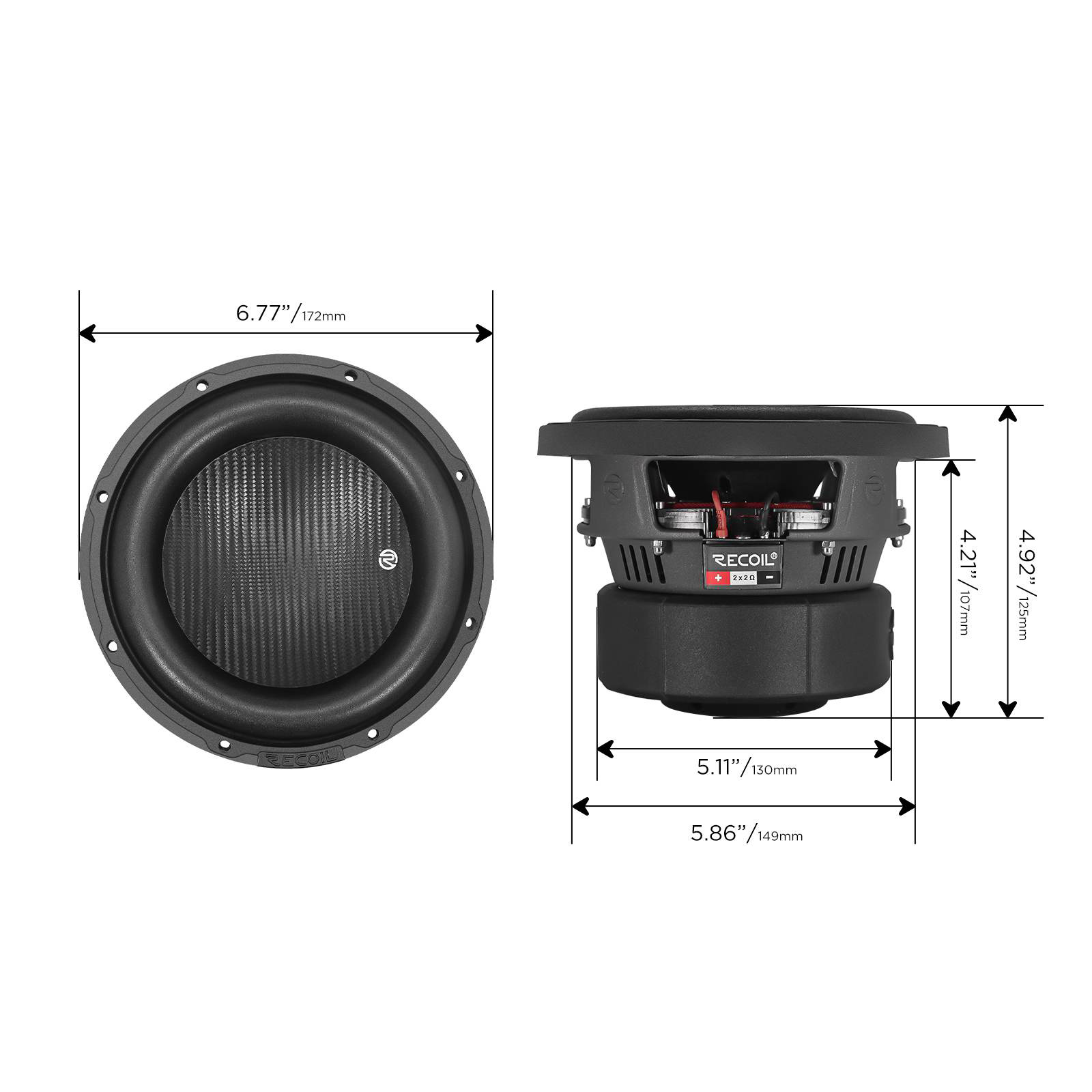 Сабвуферные динамики Recoil PW65D2 