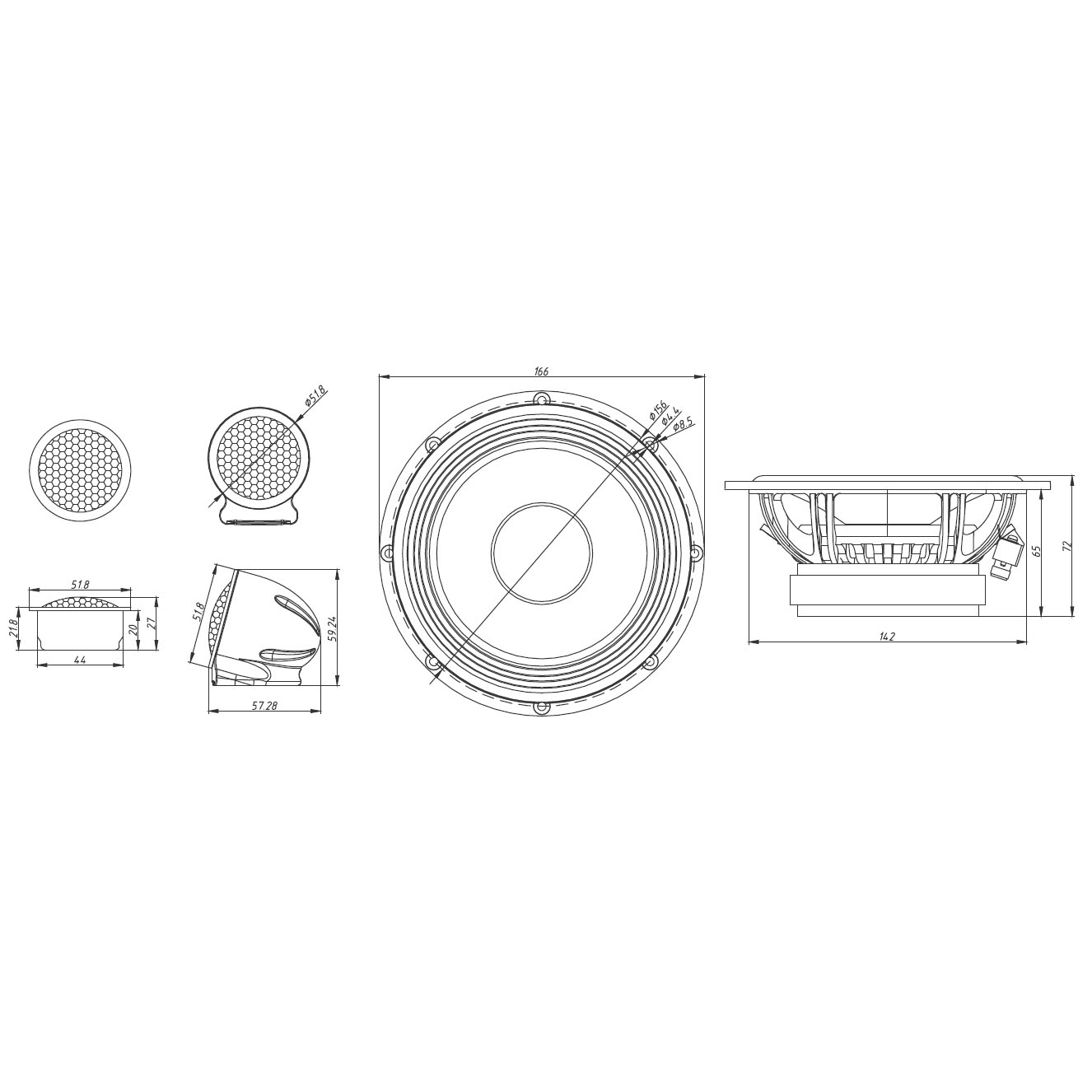 Акустика автомобильная Tonemix ICN-6.2P 