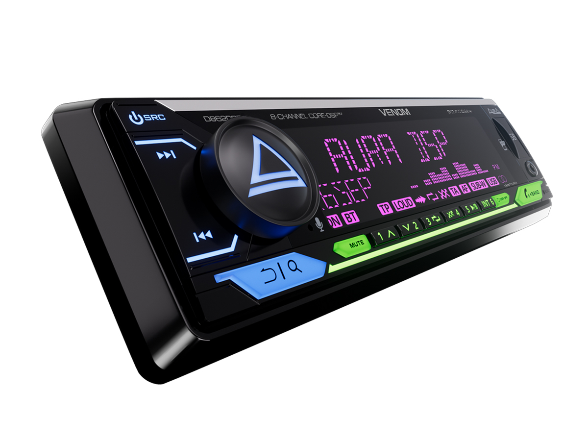 1-DIN USB/SD-ресиверы (без CD) AurA VENOM-D862DSP 