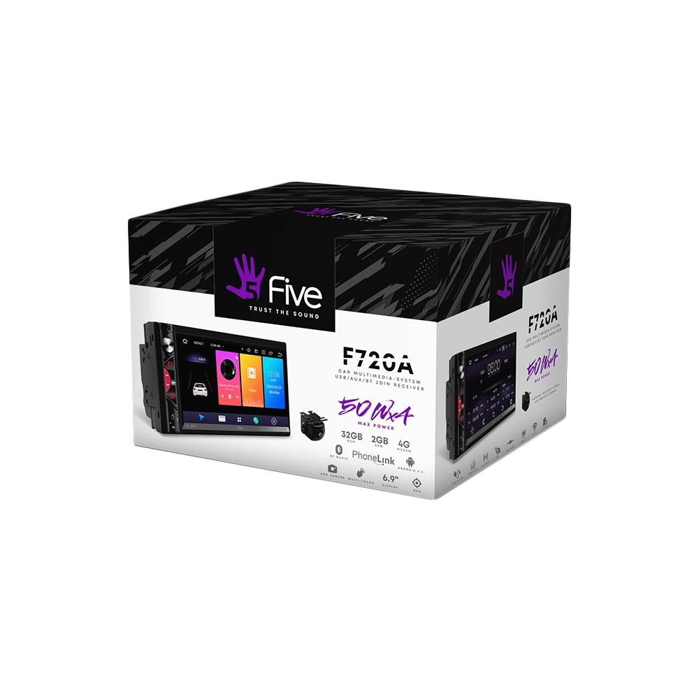 2-DIN ресиверы с навигацией FIVE F720A+AHD камера 