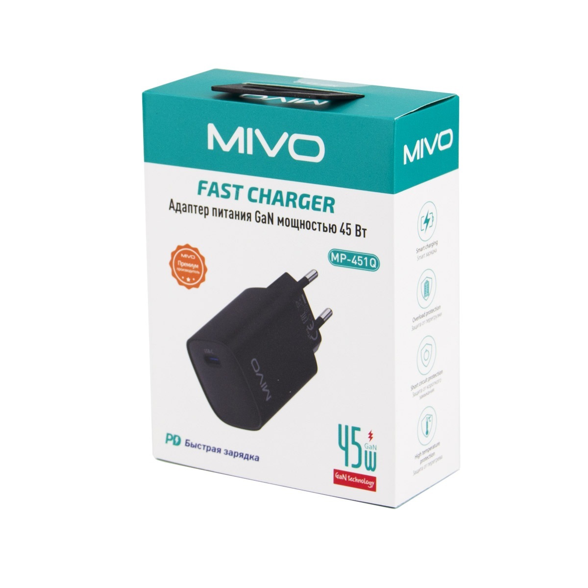Зарядные устройства для смартфонов, Кабели Mivo MP-451Q 