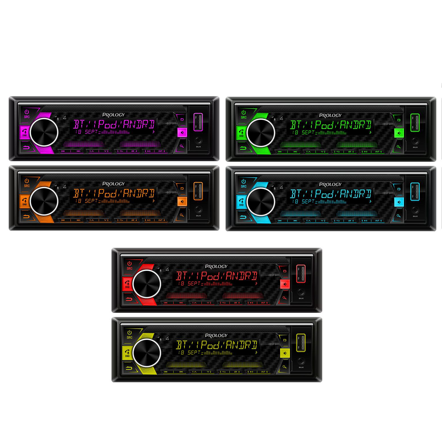 1-DIN USB/SD-ресиверы (без CD) Prology CMX-230 