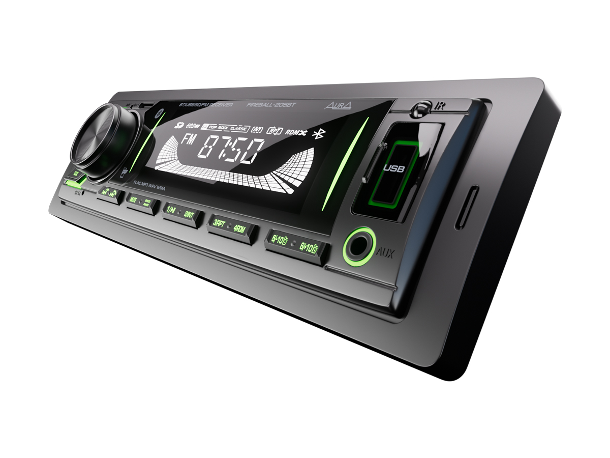 1-DIN USB/SD-ресиверы (без CD) AurA FIREBALL-205BT 