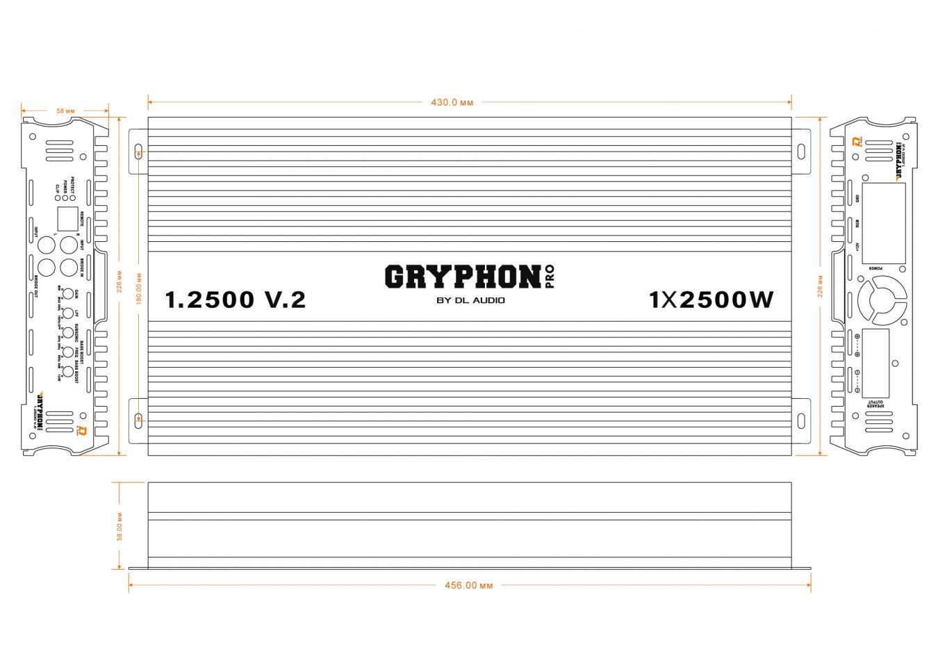 Одноканальные усилители DL Audio Gryphon Pro 1.2500 V2 